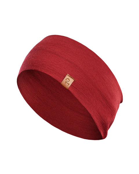 Damen Merino Stirnband Royal Cherry