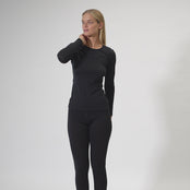 Damen 160 Langarmshirt und Hose 2-teilig Schwarz