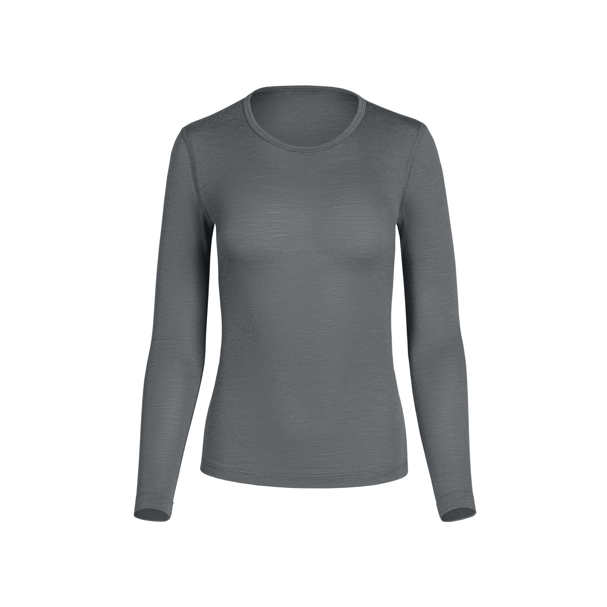 160 Thermo-Langarmshirt mit Rundhalsausschnitt für Damen Perfect Grey