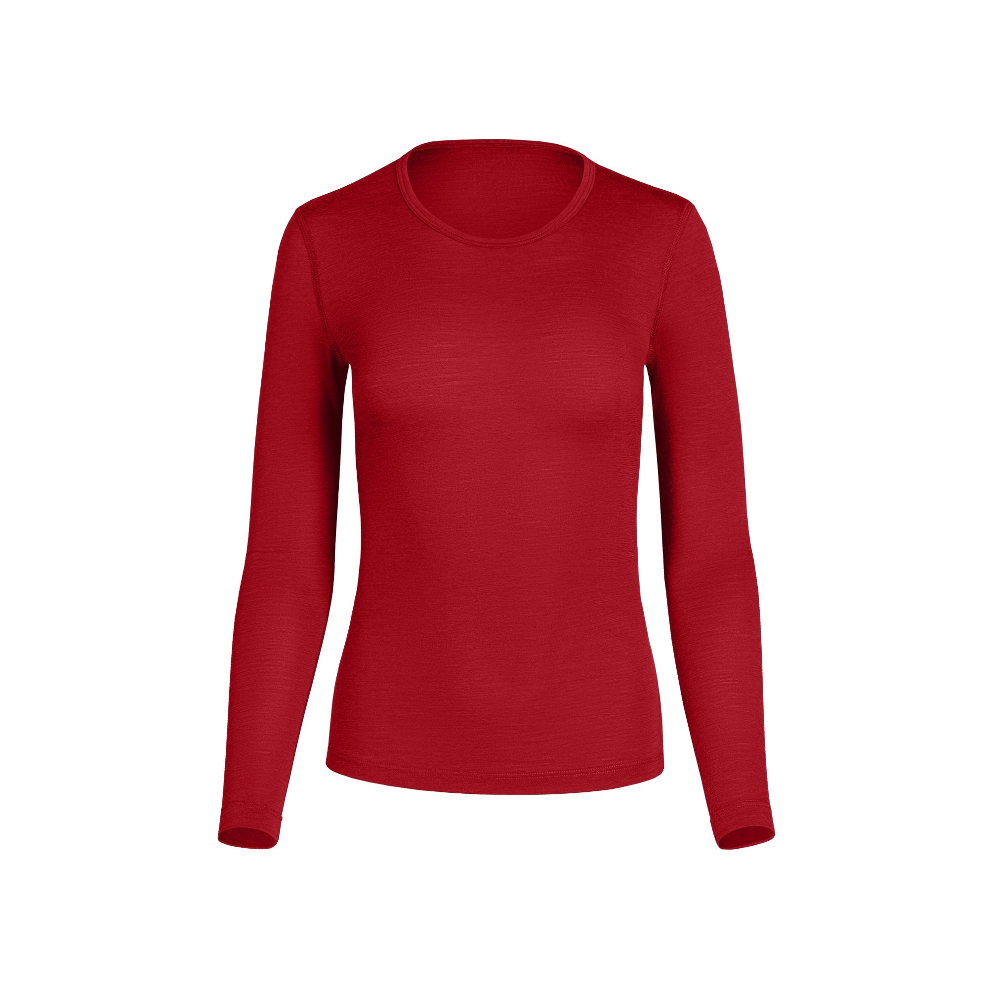 160 Thermo-Langarmshirt mit Rundhalsausschnitt für Damen, Royal Cherry