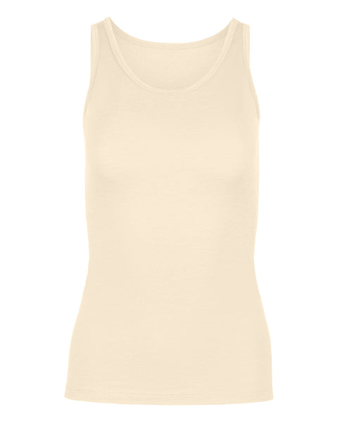 Women&#39;s Merino Tank Top Natural Front