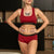 Women's Merino Set of Sport Bra & Boxer Briefs Royal cherry