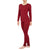 Women's Long Sleeve Set 160gsm Merino Wool Royal Cherry