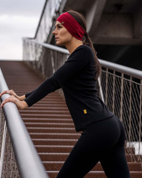 Women&#39;s Headband 160 Merino Royal Cherry